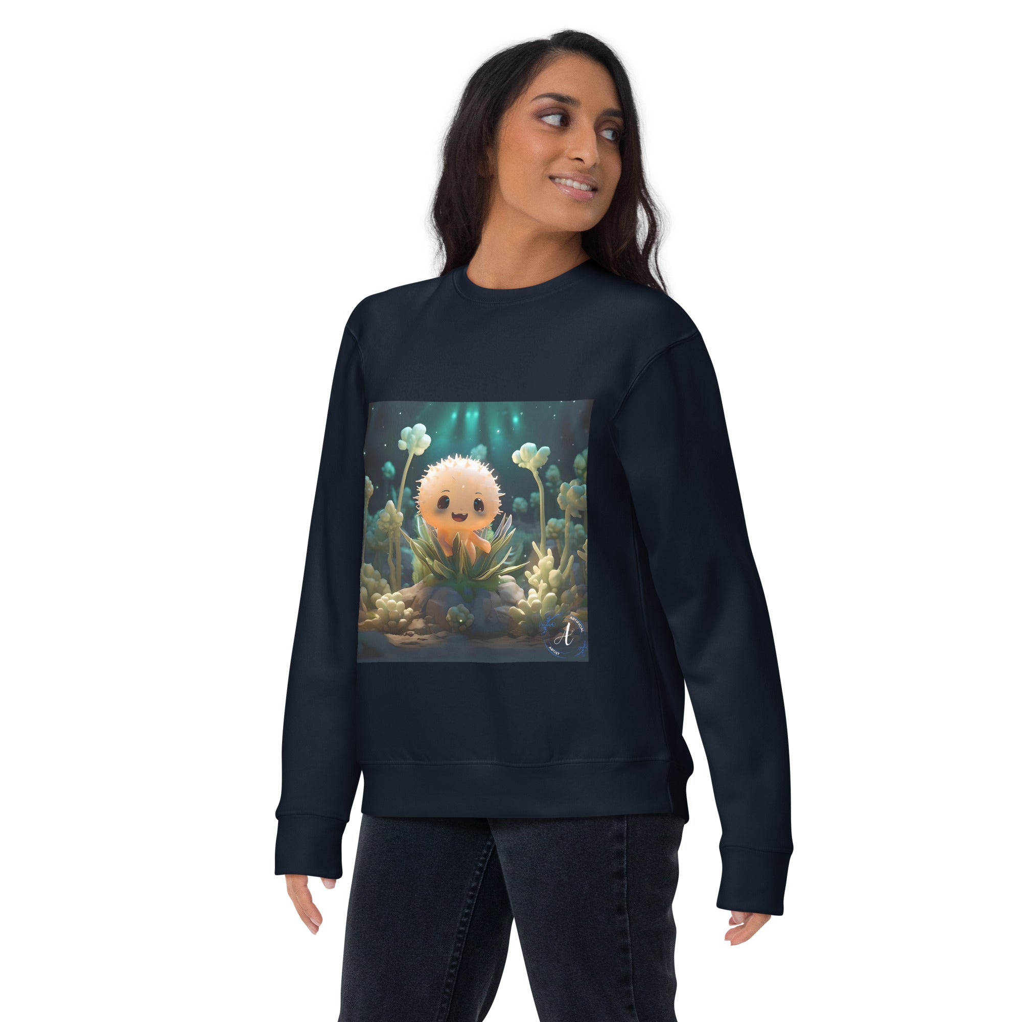 Starry Cactus Cotton Sweatshirt - Premium Art Design Fleece