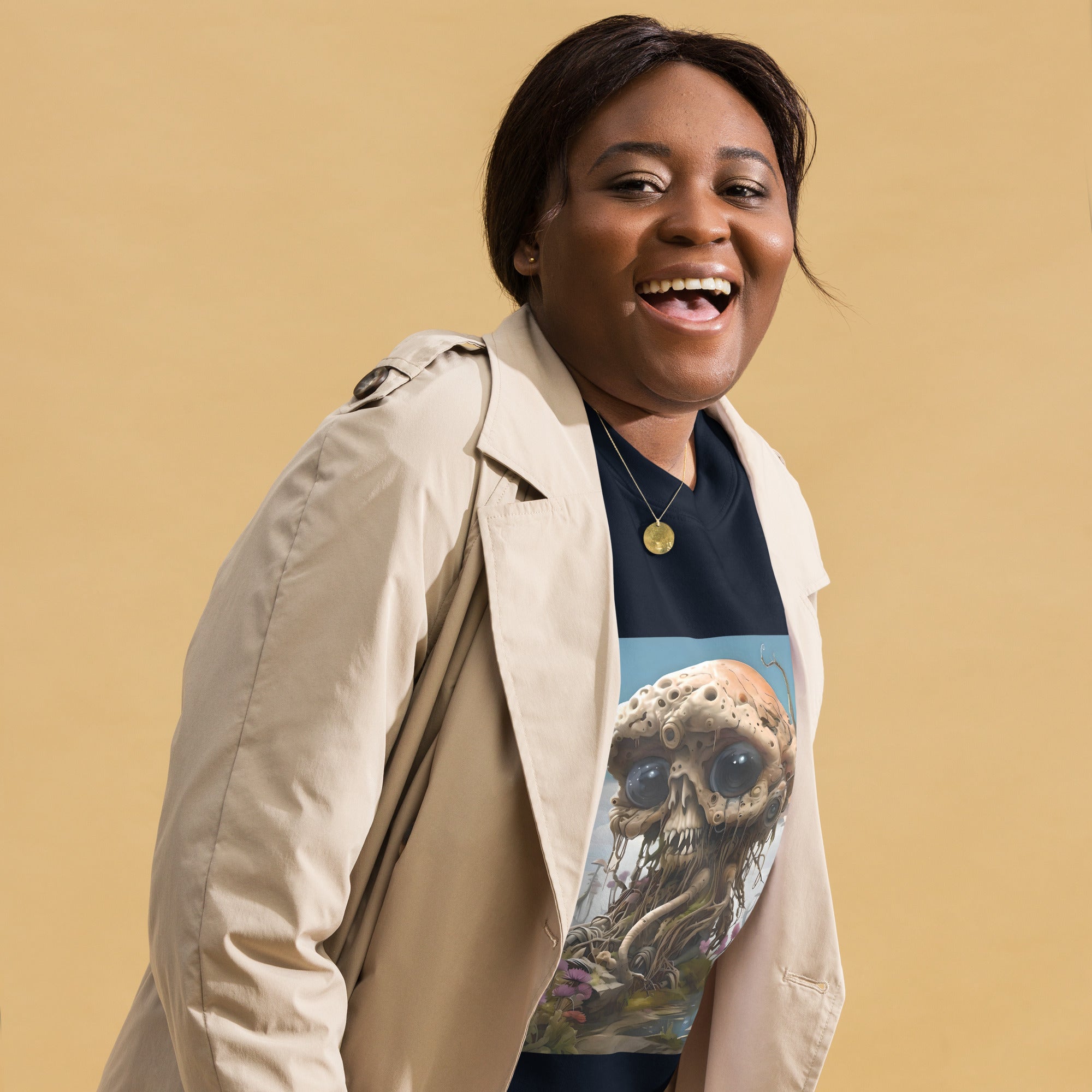 Alien Model Cotton Sweatshirt - Premium Art Design Fleece