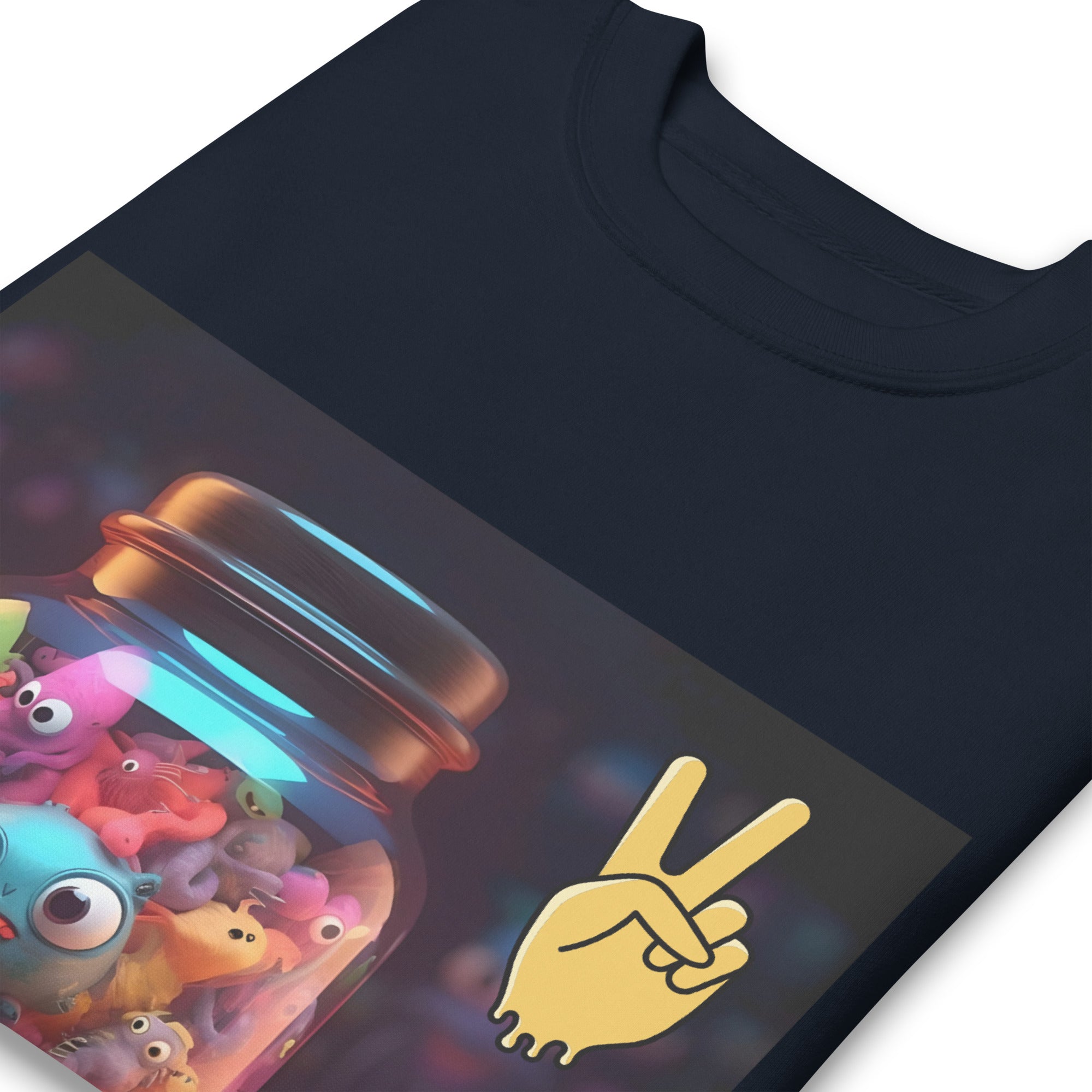 Jar of Friends Cotton Fleece Sweatshirt - Premium Art Design