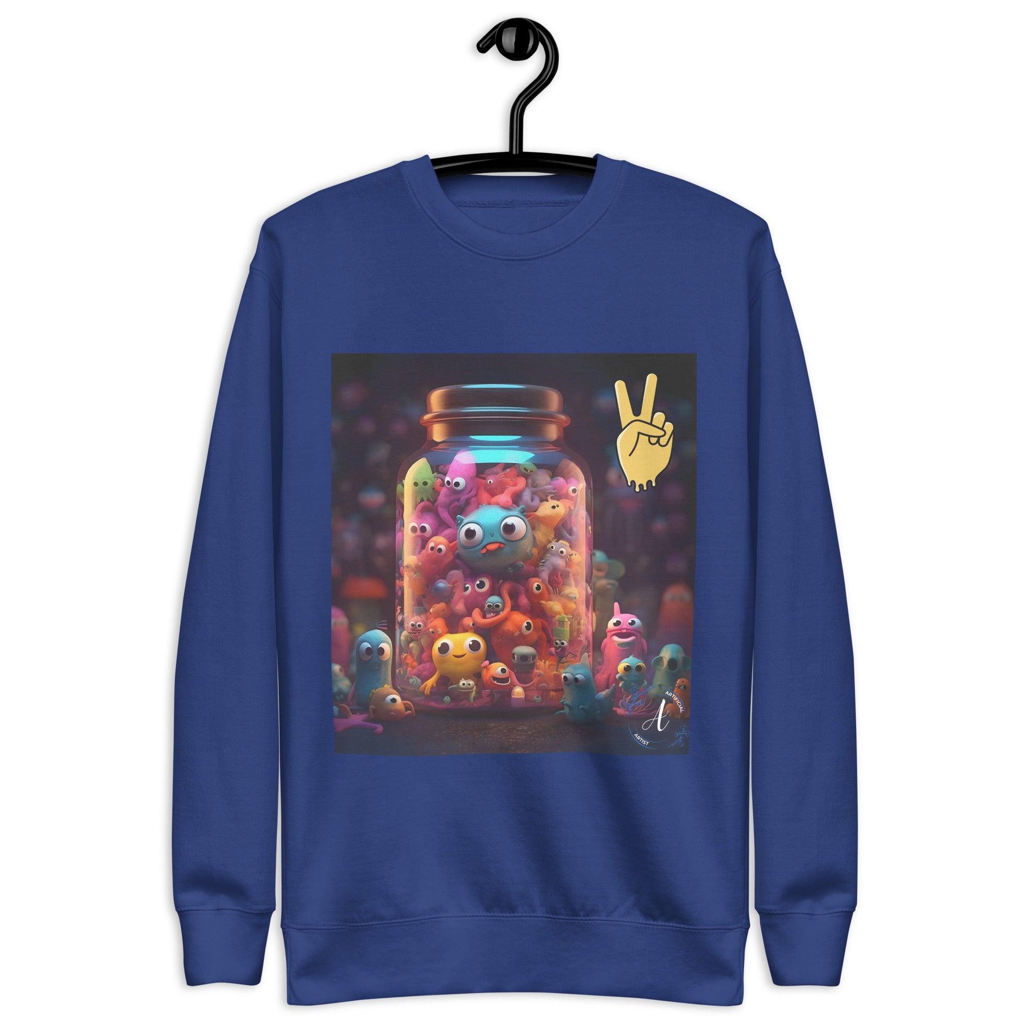 Jar of Friends Cotton Fleece Sweatshirt - Premium Art Design