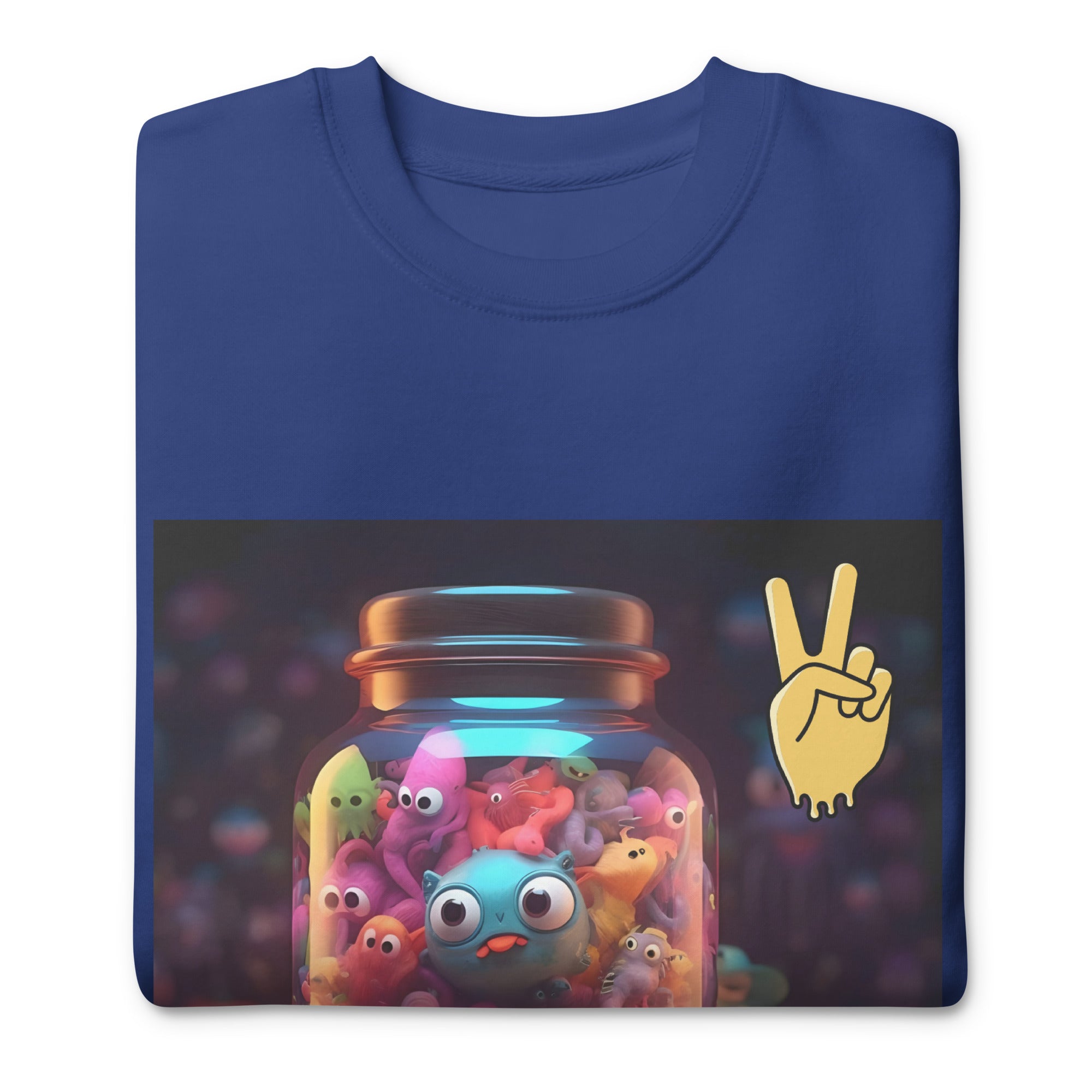 Jar of Friends Cotton Fleece Sweatshirt - Premium Art Design