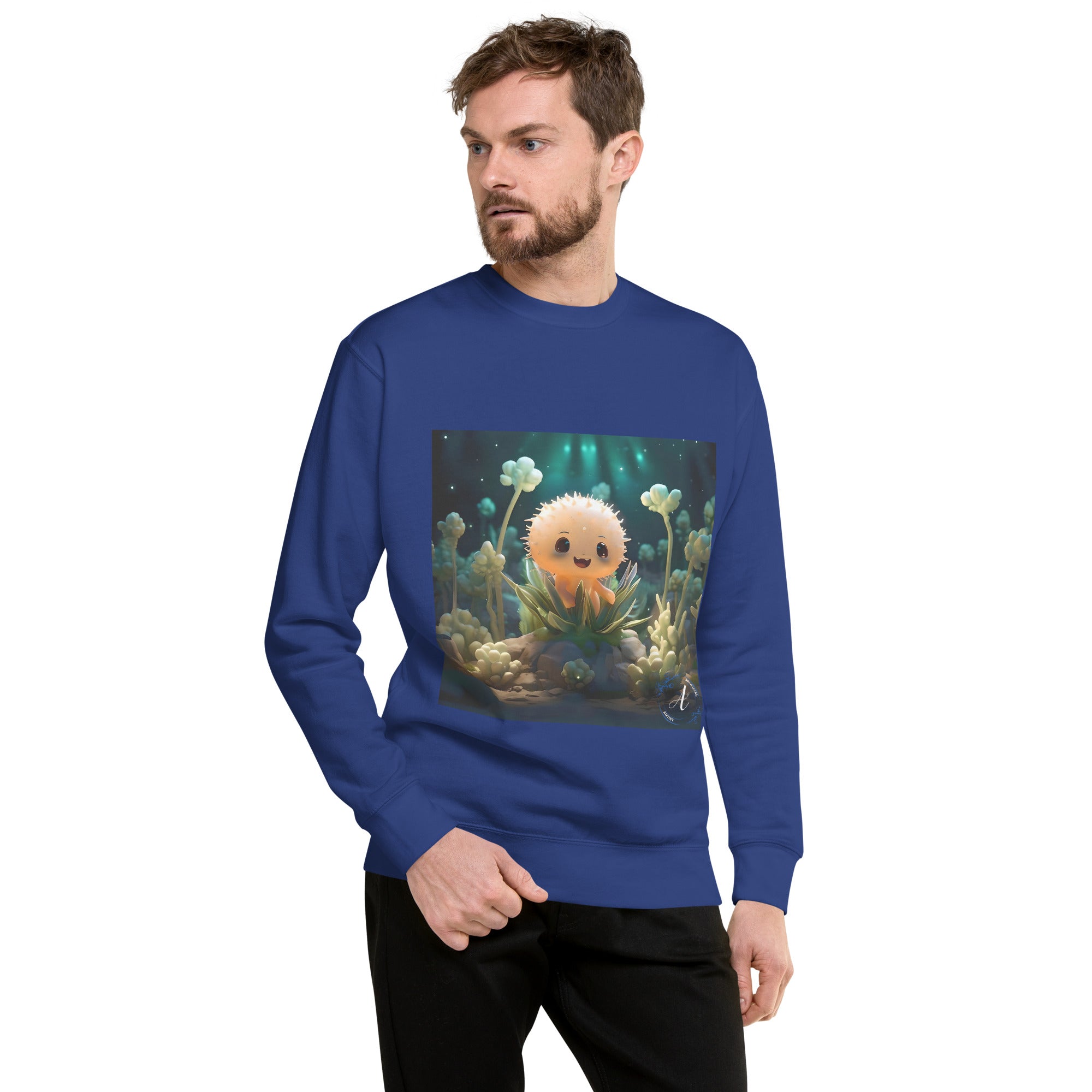 Starry Cactus Cotton Sweatshirt - Premium Art Design Fleece