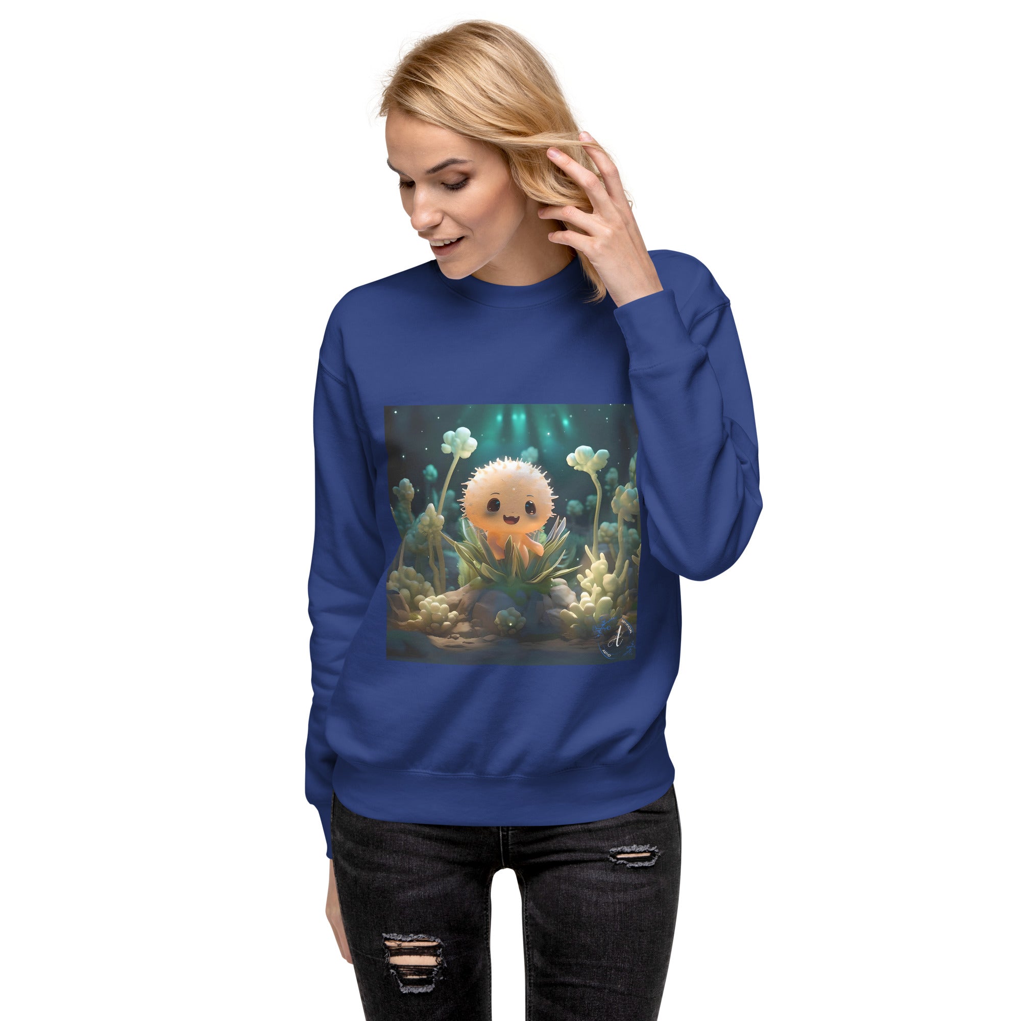 Starry Cactus Cotton Sweatshirt - Premium Art Design Fleece