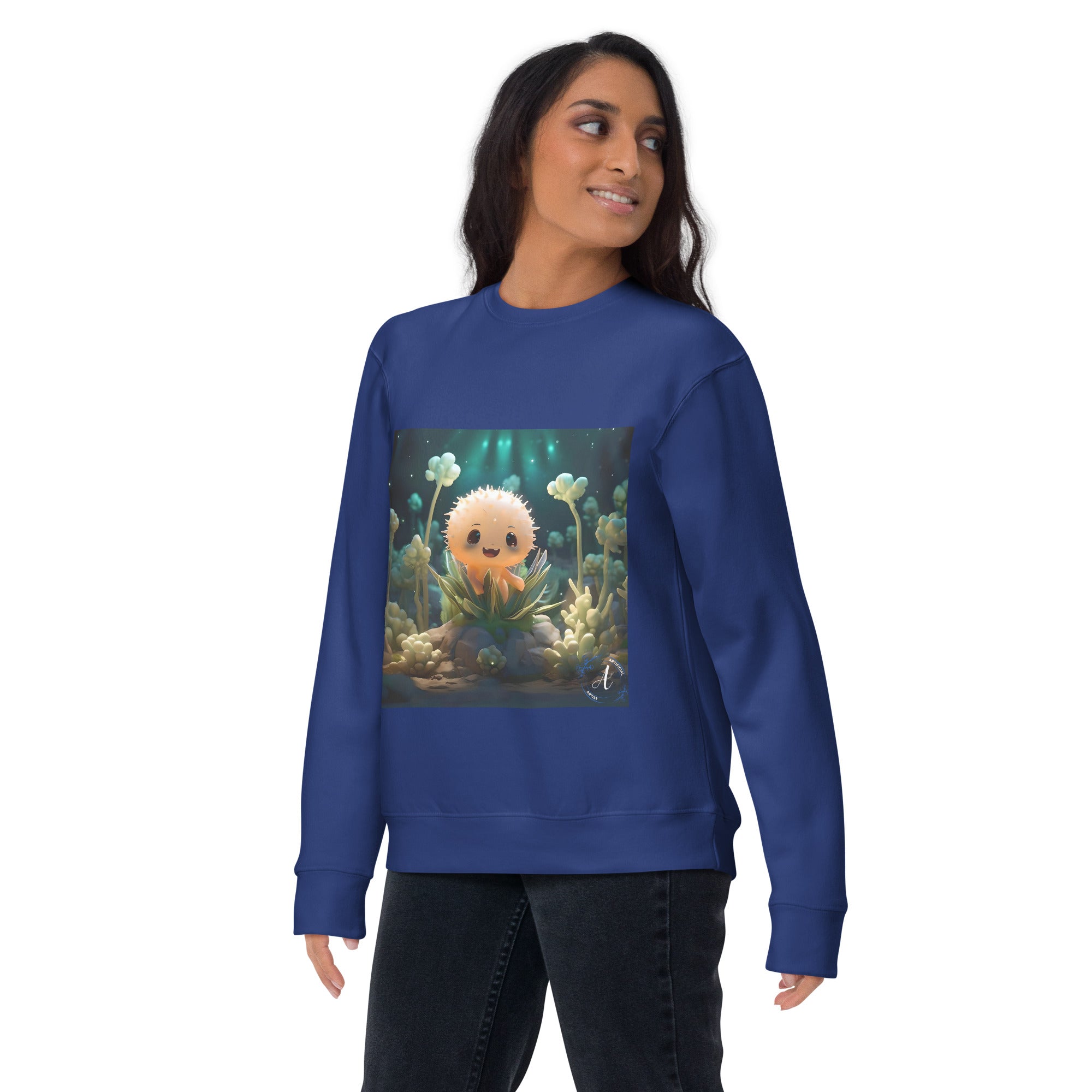 Starry Cactus Cotton Sweatshirt - Premium Art Design Fleece