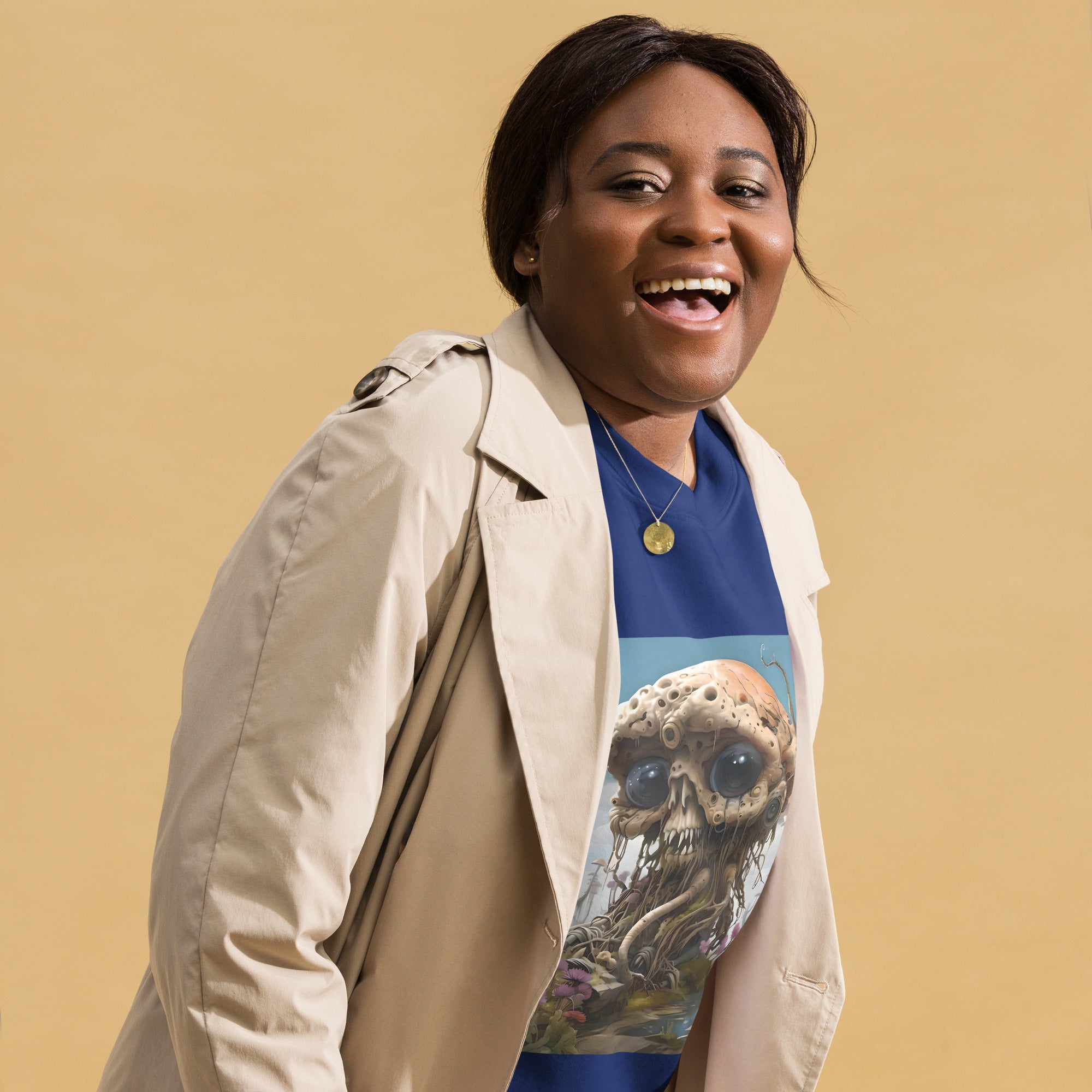 Alien Model Cotton Sweatshirt - Premium Art Design Fleece