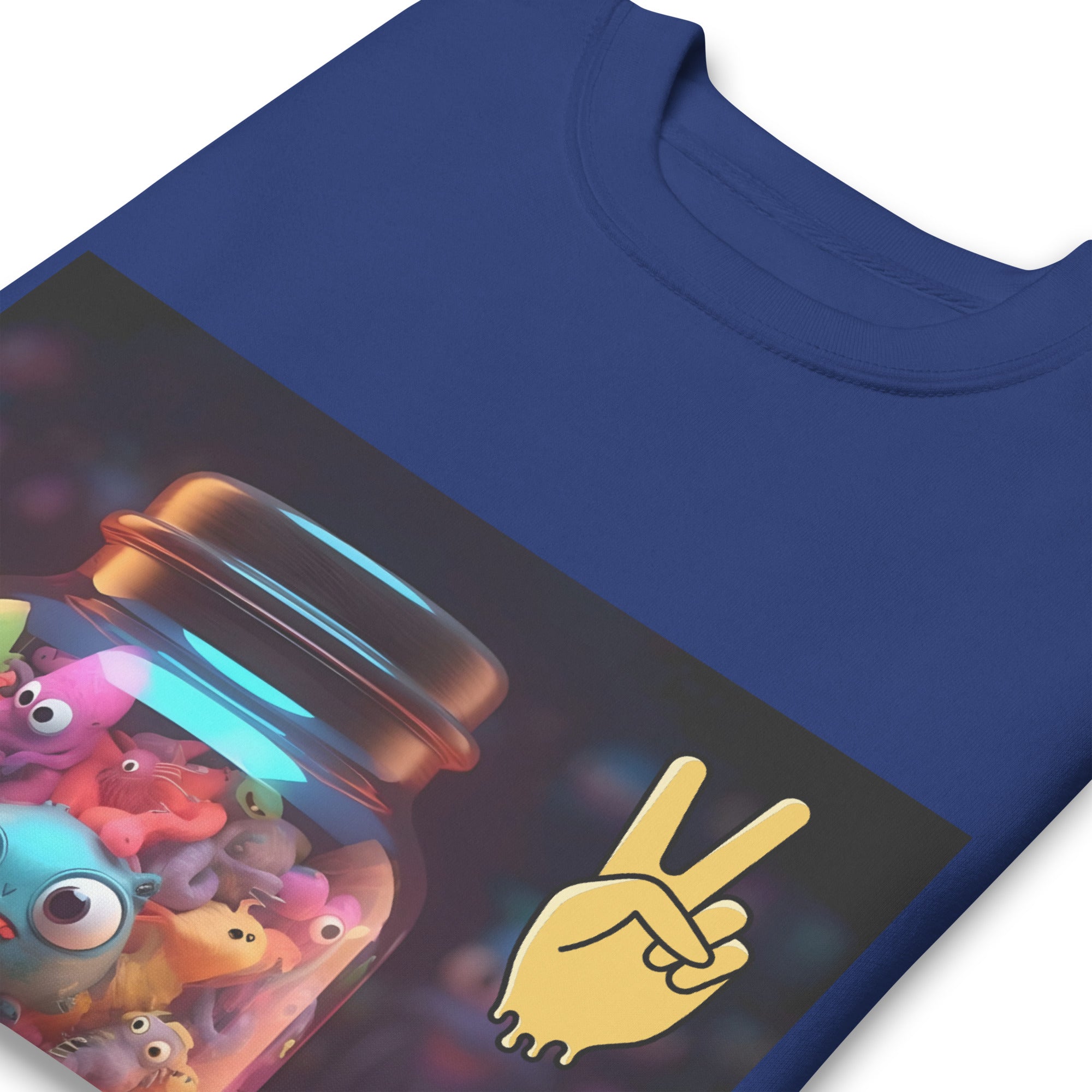 Jar of Friends Cotton Fleece Sweatshirt - Premium Art Design