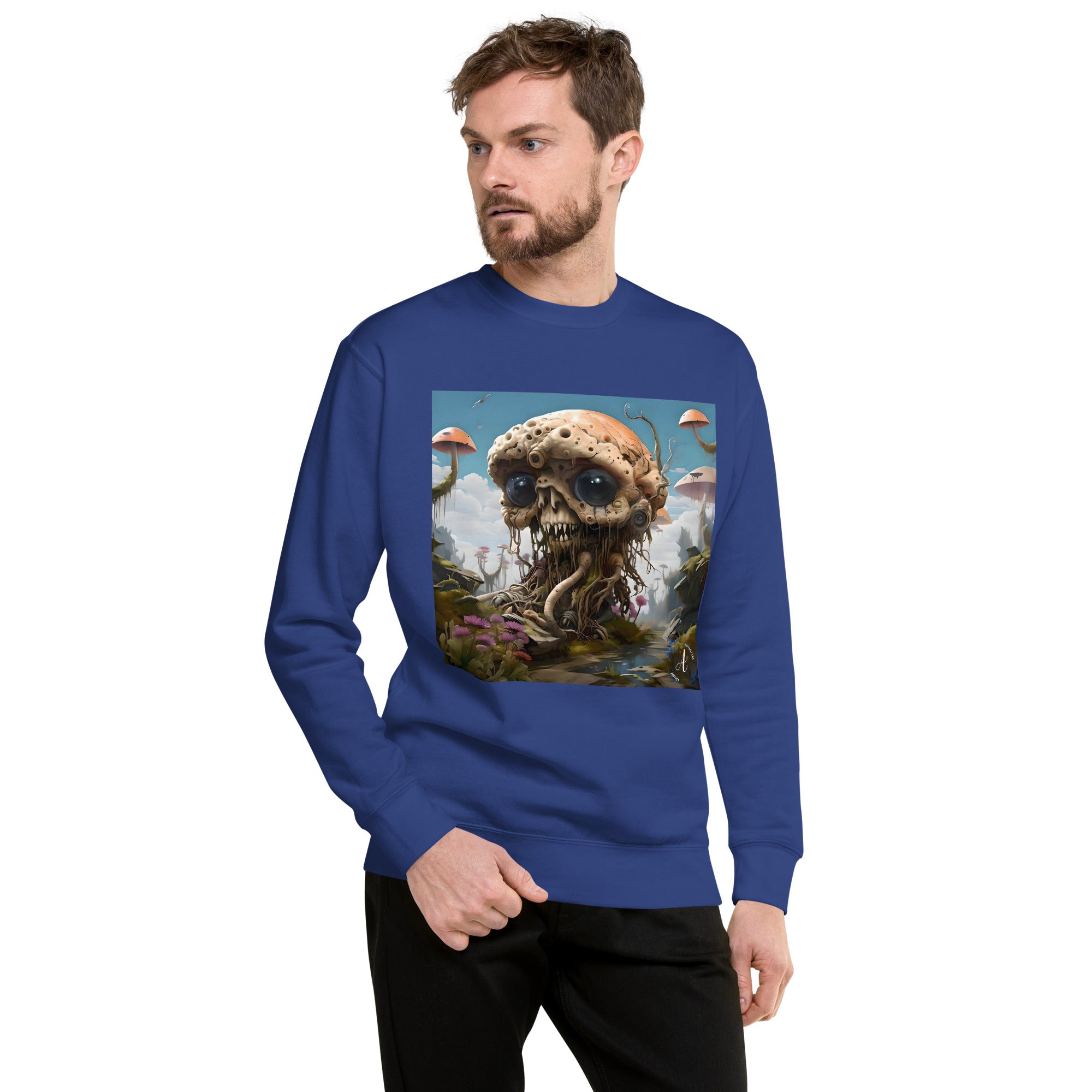 Alien Model Cotton Sweatshirt - Premium Art Design Fleece