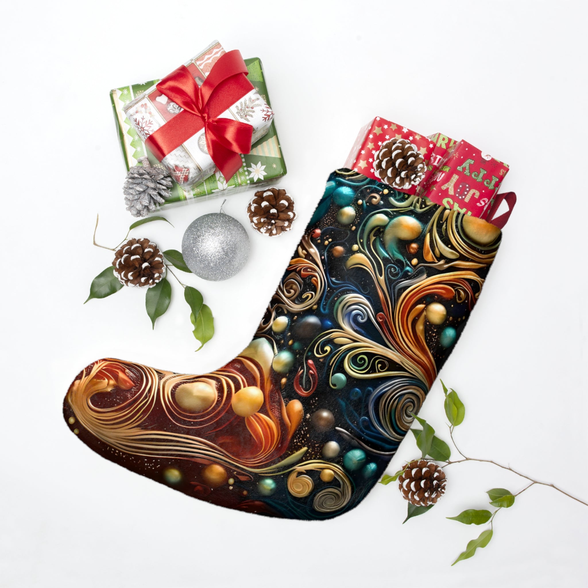 Merry Mantel Mates - Christmas Stockings (double-sided, no cuff)